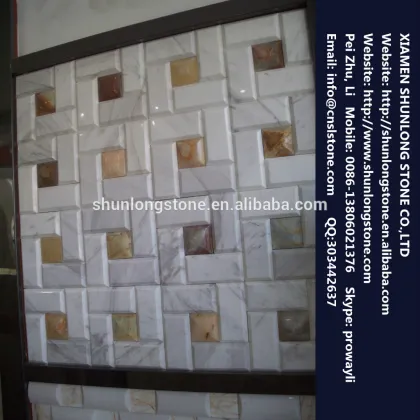 Marble mosaic tile,stone mosaic,onyx mosaic