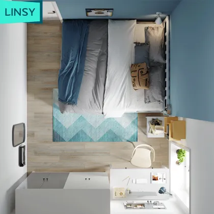 Linsy Wood Frame Bedroom Furniture: King Size Bedroom Sets and Double Beds