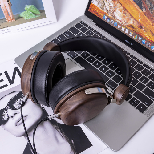 Wood HiFi 50mm Dynamic Stereo Noise Headphone Membatalkan
