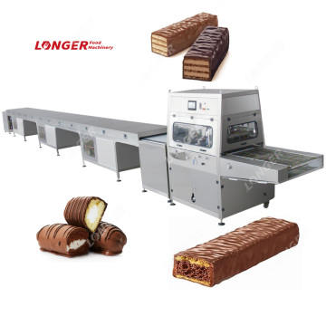 Chocolate Enrober Conveyor Cooling Tunnel Machine for Coating Roll Chocolate 250kg/h