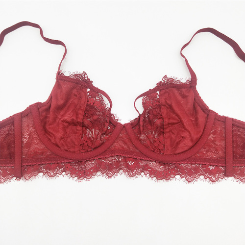 ensemble de culotte de lingerie en dentelle de cils brodés sexy