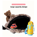 Cheetah print pattern kids plush backpack wholesale bags