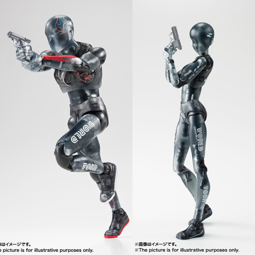 Original World Tour BODY KUN & BODY CHAN BJD Black Transparent Color Ver. PVC Action Figure Collectible Model Toy