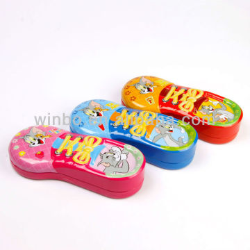 Shoe Shape Tin Cartoon Students Pencil Case