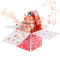 3D Születésnapi Musical Pop Up Box üdvözlőlap