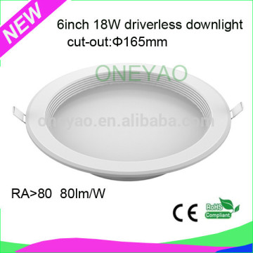 2015 new design 18w smd led downlight with 165mm cut out