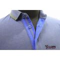 Polo de lana mixta para hombre con cuello jacquard