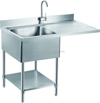 Commercial Stainless Steel Kitchen Sink with Drainboard - GR-303D