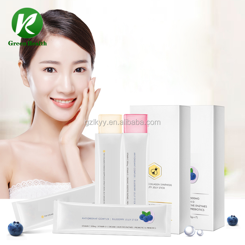 OEM/ODM Dietary Supplement Skin whitening Collagen pudding Jelly skin care collagen jelly stick