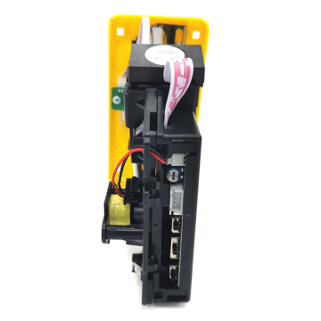 Yellow Plastic Panel Coin Acceptor For kinds Coins