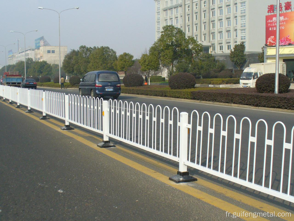 Balustrades de trafic municipal en acier en zinc