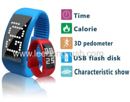 Beautiful 3d Usb Pedometer Watch For Sports 