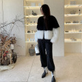 Vertical car heavy clashing fur coat female