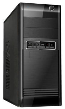 0.5mm Sgcc Thickness Atx Mid Tower Computer Cases With Metal Drawing Effect  For Desktop
