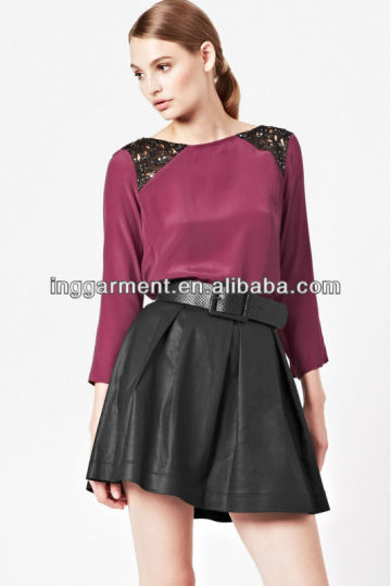 Ladies Crepe Tunic Top with Sequins