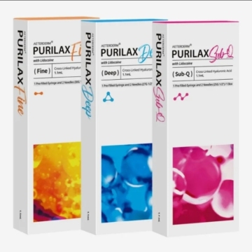Korea asal Purilax Dermal Fillers Deep Fine Sub-Q Cross Linked Hyaluronic Acid Filler Lidocaine 1ml x 1syringe