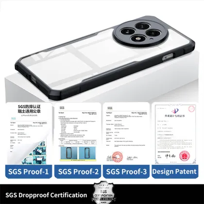 Black TPU Bumper Clear Acrylic Phone Case for OnePlus Ace 5/5 Pro