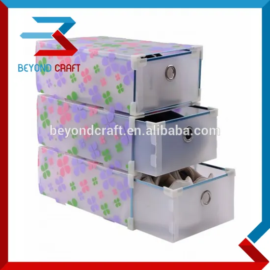 shoe box with metal frame home storage box