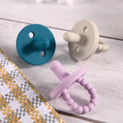 colorful Solid silicone pacifier for baby