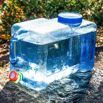 Maxcook 12L Long Square Water Tank With Faucet Wholesale Portable Outdoor Camping Water Storage Bucket  Plastic Container
