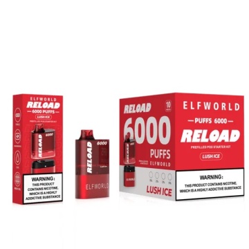 Elf World Relaod 6000 puffs kit vervangen pod wegwerp vape groothandel