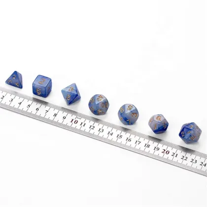 Plastic Polyhedral D20 DND Dice Set for Farkle and Classic Dice Games