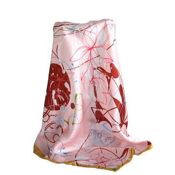 Custom Made 14mm 90cm Square Printing Silk Scarf