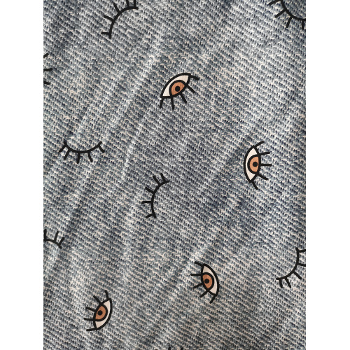 Denim Eyes Rayon Poplin shuttle 45S Printing Fabric