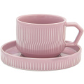 Custom Ceramic Reusable Coffee Cup Set Porcelain Coffee Mugs Tea Mug Cappuccino Latte Cup Purple