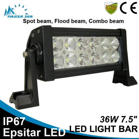 Waterproof 7.5inch 36w led tractor work light car led light bar off road led light bar
