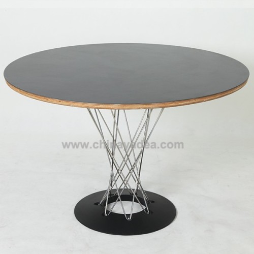 Living room furniture Steel base wooden dining table