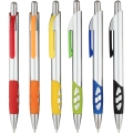 Werbe-Kugelschreiber mit weichem farbigen Griff