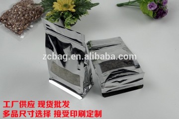 boxpouch flat bottom standup zipper lock aluminium foil snack packaging bags