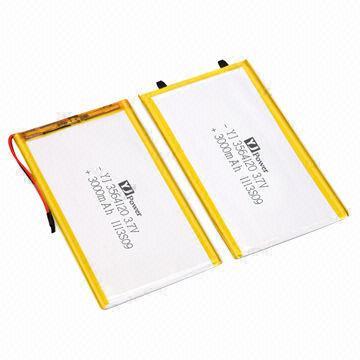 Li-polymer battery, 3000mAh/3.7V