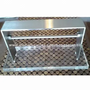 Clear Acrylic and Brushed Stainless Steel Bracelet Jewelry Display