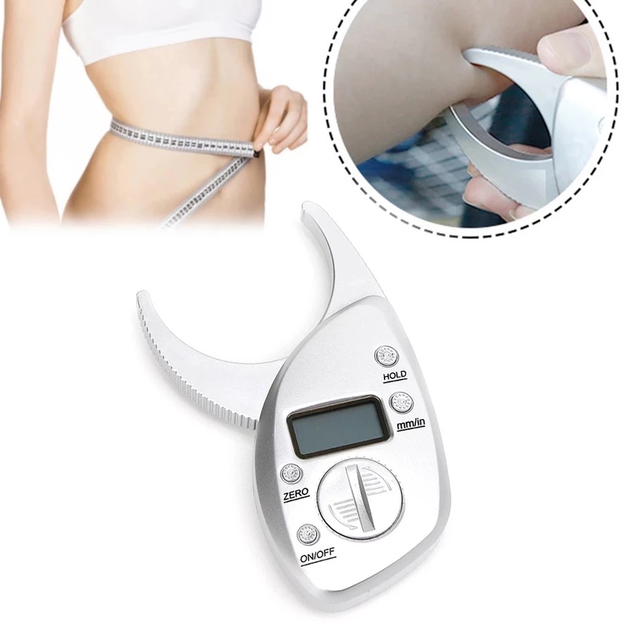 Digital body fat caliper and body measure tape