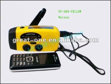 Emergency Solar crank Radio flashlight charger