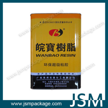 5L rectangular metal tin can for coating