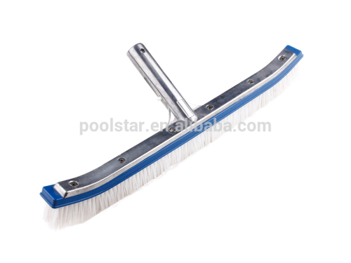 P1402 18"/45cm Swimming Pool Cleaning Wall Brush with Aluminium Handle and easy-clip long clean and clear brush