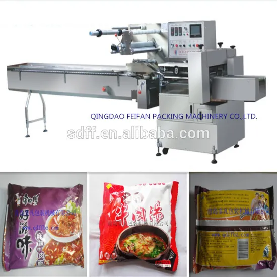 PLC Control Automatic Instant Noodle Horizontal Flow Packing Machine