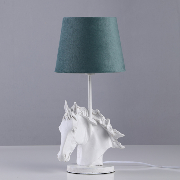 White Horse Statue Resin Animal Lamp: A European Modern Desk Table Lamp for Home Decor
