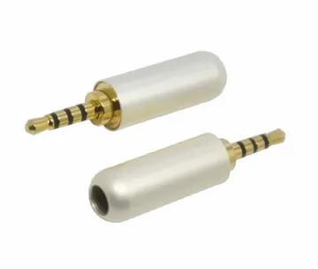 Hot sale 2.5mm 4 pole audio plug gold plated assembled plug
