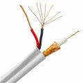 Cabo coaxial rg6 qith 2 core cabo siamês