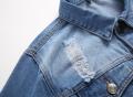 Hochwertige zerrissene Jeansjacke für Herren Großhandel Custom