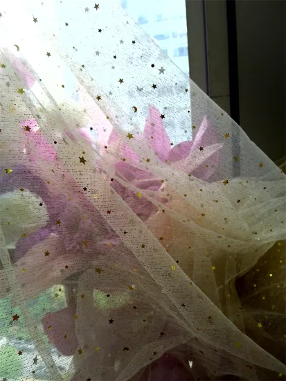 100% nylon mesh metallic bling bling