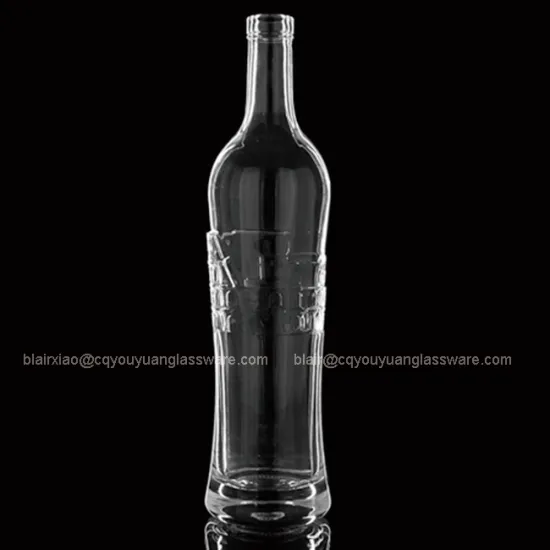 Super Flint Glass Bottles Alcohol 750ML Antique Rum Bottle