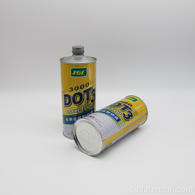Šroubovací kulaté plechovky na brzdovou kapalinu