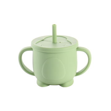 Cupă din silicon în stil pinguin pentru antrenamentul bebelușilor