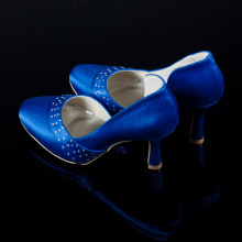 Blue Two-Piece Sexy High Heel Evening Shoes Wedding Shoes