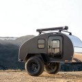 pop up aluminum teardrop camper small trailer
